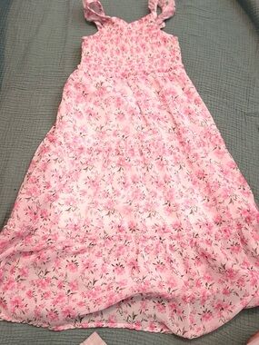 btween Pink Floral Sundress for Kids